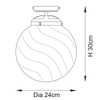 Kulista lampa sufitowa Milston 96488 IP44 szklana chrom przezroczysty