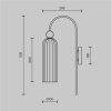 Lampa ścienna do salonu Antic MOD302WL-01CG Maytoni szklana mosiądz złota