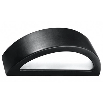 LAMPA ścienna SL.0874 ceramiczna OPRAWA półokrągły kinkiet czarny