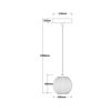 Kulista lampa wisząca Brillant LP-3303/1P GD LED 5W 3000-6000K złoty