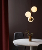 Potrójna lampa wisząca Lilly 48603035 Nordlux szklane kule białe mosiądz