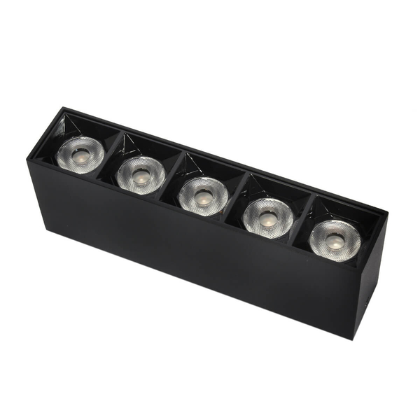 Metalowa lampa sufitowa 1062 Domeno LED 15W 4000K punkty czarna