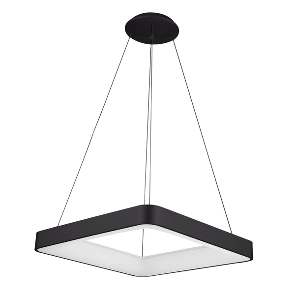Wisząca lampa nowoczesna Giacinto square LED 50W czarna