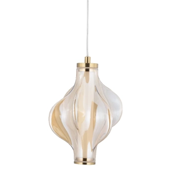 Zwisająca ledowa lampa Elva 18212 LED 8W 3000K metalowa mosiądz