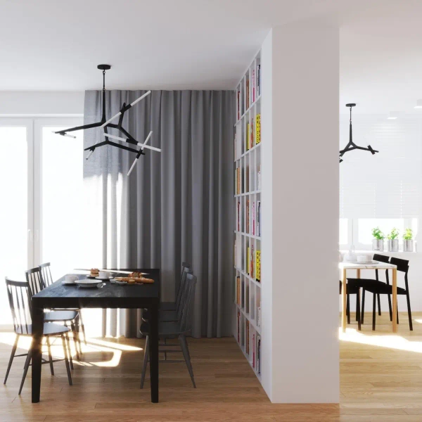 Designerska lampa wisząca Sticks ST-1001-10 BLACK Step salonowa czarna