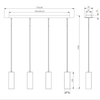 Lampa wisząca na belce VANTOS DL401312400 Trio tubki kuchenna biały