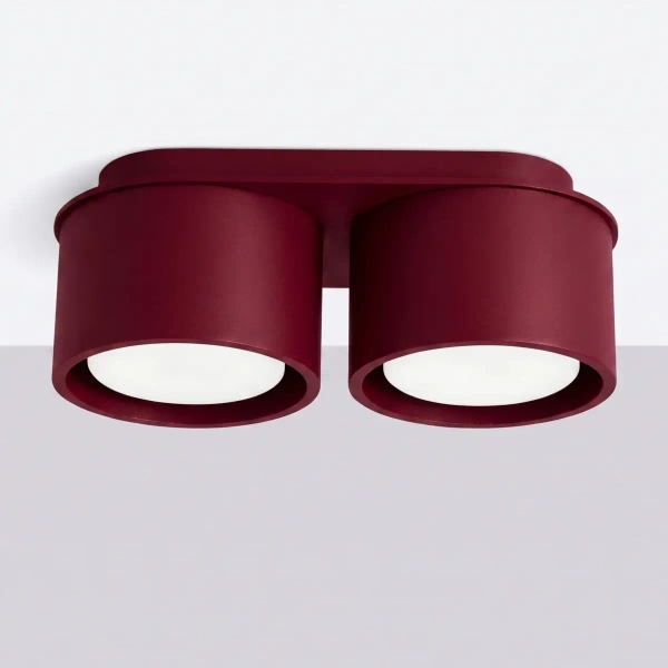 Sufitowa lampa MODO burgundowa SL.2455 2xGx53 podwójna