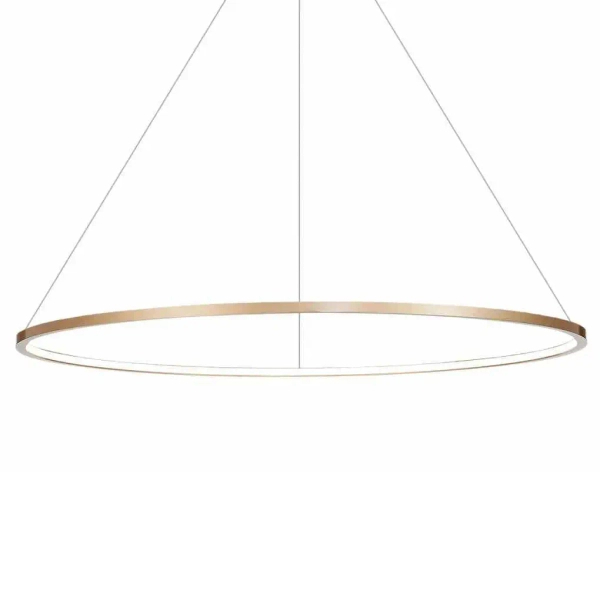 Pierścieniowa lampa wisząca SATURNO ML8863  ring do salonu złoty