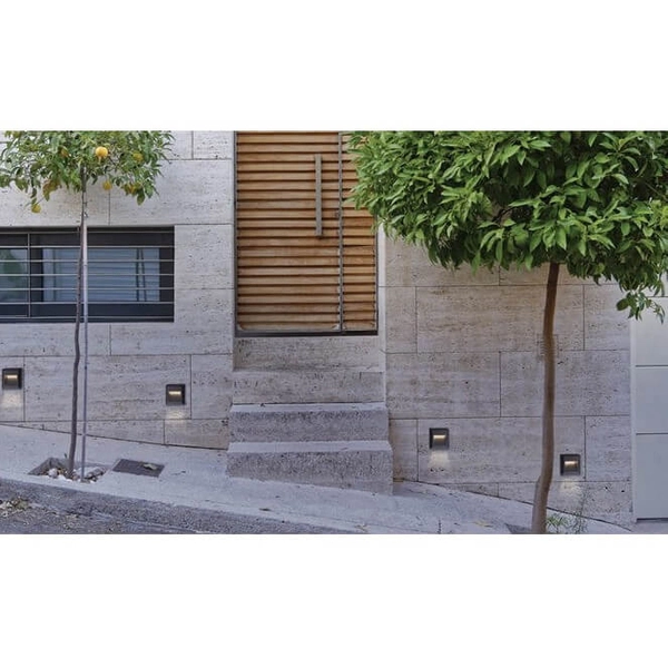 Ścienny kinkiet tarasowy AFI AZ4511 Azzardo LED 2,5W 4000K IP54 szary