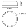 Pojedynczy plafon ledowy Cedrone OR85921 LED 14W 3000-6500K czarny