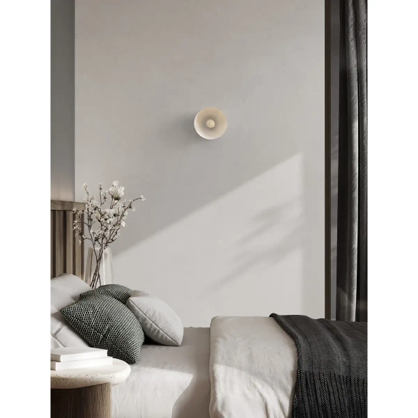 Minimalistyczna miska ścienna lampa VENTORO LE45589 biała