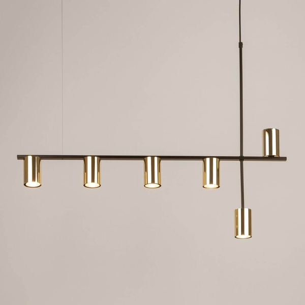 Wisząca lampa reflektory Vendo 33696 Sigma metalowa czarna złota