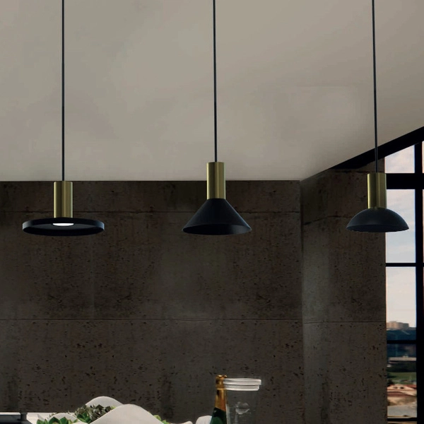 Wisząca lampa loftowa Hermanos 8194 okrągła do przedpokoju czarna