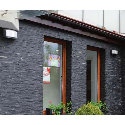 Elewacyjna LAMPA ścienna GRETA 03019 Ideus zewnętrzna OPRAWA półokrągła kinkiet przyścienny outdoor IP54 ciemnoszary