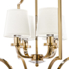 Wisząca lampa salonowa New York p04667au-wh Cosmolight metal tkanina złota biała