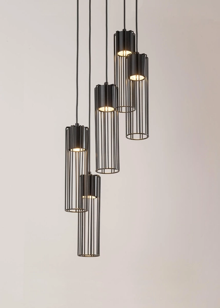 Sypialniana lampa wisząca Fobia nad łóżko czarny zwis