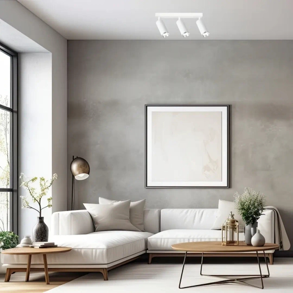 Cylindryczna sufitowa lampa Mica Spot ML2099 tubki do salonu biały