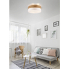 Owalna lampa nasufitowa SEASONS 611500301 Trio okrąg drewniany biały