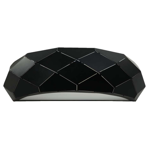 Kinkiet LAMPA ścienna REUS LP-8069/1W BK Light Prestige półokrągła OPRAWA geometryczna przyścienna czarna