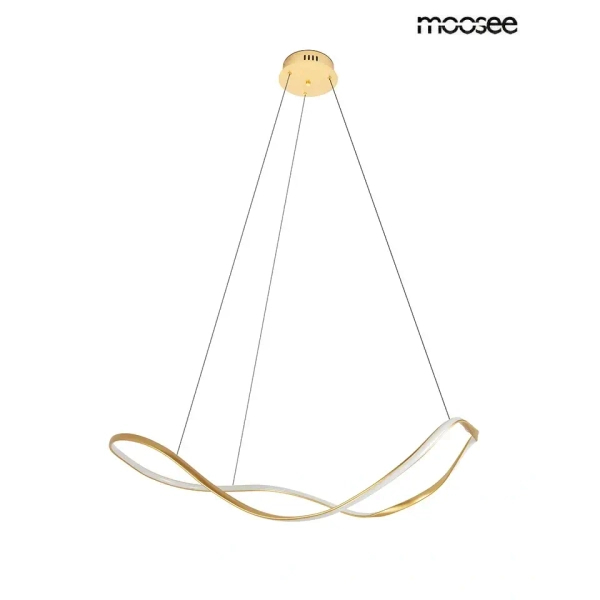Modernistyczna lampa wisząca WAVES złota MSE1501100592 1xLED 41W 3000K falista