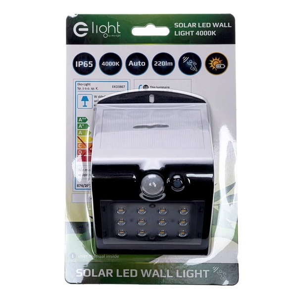 Elewacyjna lampka Butterfly EKO3867 Eko-light LED 1,5W 4000K IP65 czarny