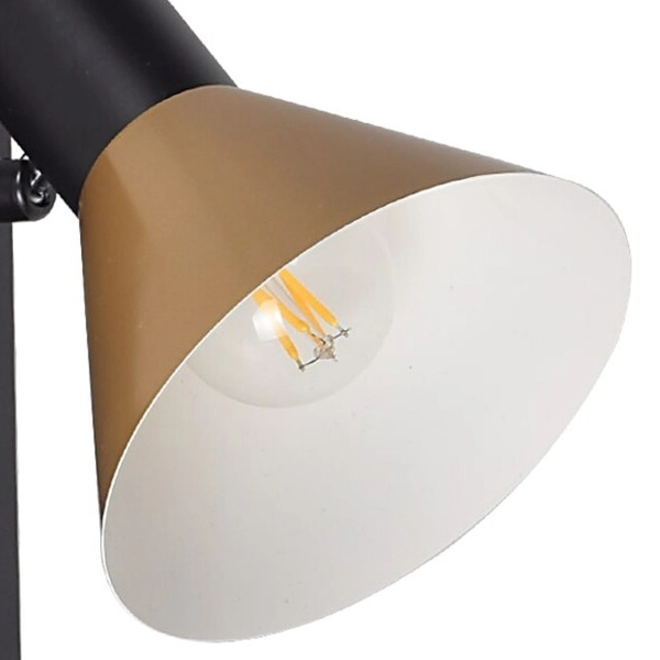 Sypialniany kinkiet Alvaro 3157 reflektorek do czytania czarny złoty