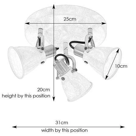 Sufitowa LAMPA industrialna ALTON 107854 Markslojd metalowa OPRAWA plafon reflektorki regulowane czarne