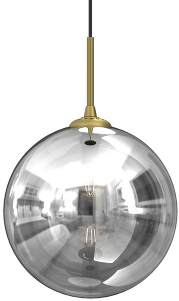 Wisząca lampa kulista Reflex MLP8414 przydymiona złota