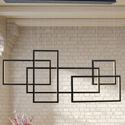 Futurystyczna lampa wisząca Quadratus AZ2850 LED 105W 3000K figury czarne