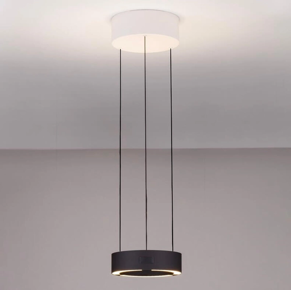 Pierścieniowa lampa wisząca ALMAY LE44605 LED 24W 3000K czarna biała