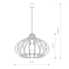 Drewniana lampa wisząca Ika 4174 ekologiczna klatka do salonu