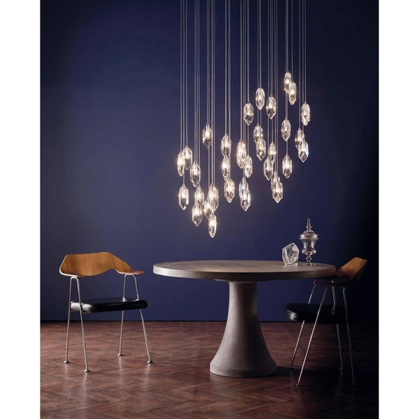 Lampa wisząca z kryształkami Crystal CRY1250 Dar Lighting przezroczysta srebrna