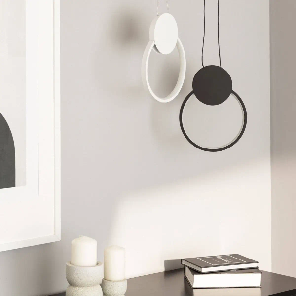 Pierścieniowa lampa wisząca Totti ABR-LWTIT-B LED 10W 3000K metalowa biała