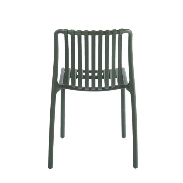 Ogrodowe krzesło STRIPS zielone KH1501100382 wys. 78 cm na taras
