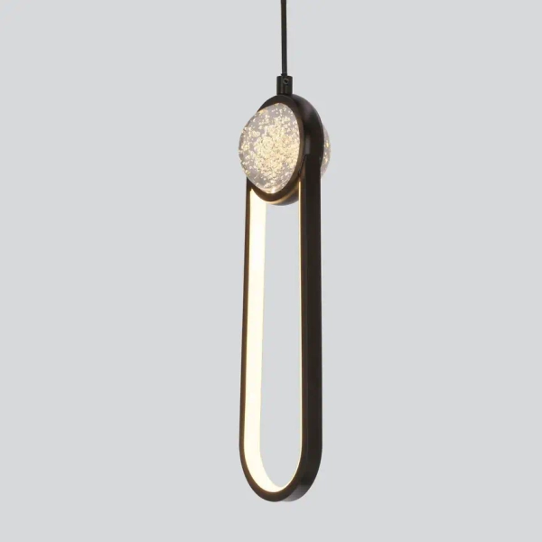 Owalna lampa wisząca Lacrima 31-35585 LED 15W 3000K nad stół czarna