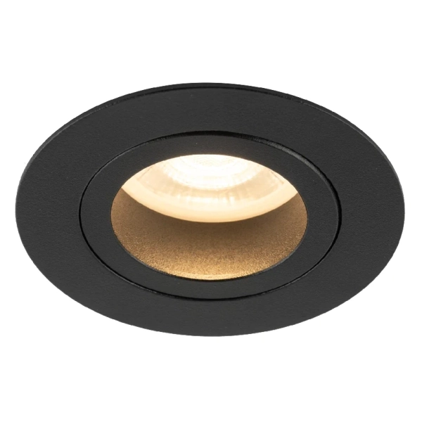 Oczko sufitowe lampa Aura 10571 okrągła regulowana czarny