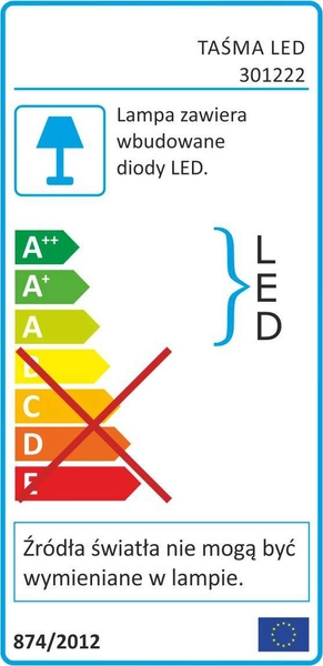 Taśma LED zestaw RGB 314444 Polux 18W sterownik zasilacz IP65 biała