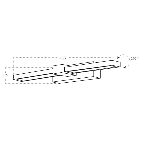 Kinkiet nad obraz EPSILON AZ5888 Azzardo LED 12W 3000-4000K IP44 chrom