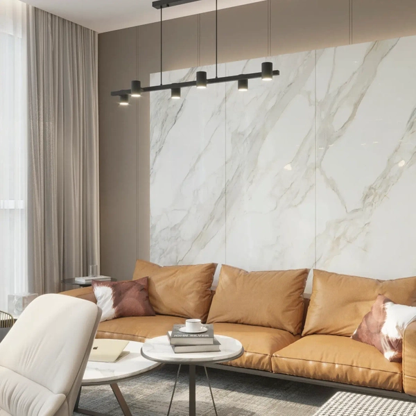 Wielopunktowa lampa wisząca Noe PL0111-BK Yaskr listwa do kuchni czarna