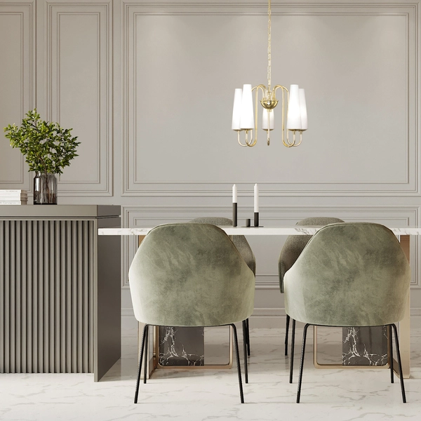 Żyrandol świecznikowy Magnum 1127 Zumaline na łańcuchu złoty