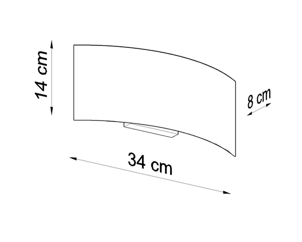 LAMPA ścienna SL.0936 półokrągła OPRAWA metalowy kinkiet biały