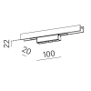 Lampa do systemu magnetycznego RAFTER mini czarna ON/OFF LED 4,5W 3000K belka 16457-M930-WB-00-12