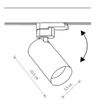 Lampa do systemu szynowego Ctls Mono 10236 3-faz. Biała