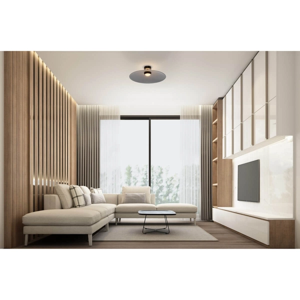 Sufitowa lampa PECA LE44275 LED 17W 3000K kopuła czarna szara