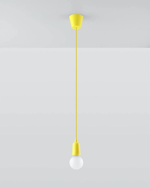 Industrialna LAMPA wisząca SL.0578 OPRAWKA na żarówkę ZWIS kabel przewód żółta