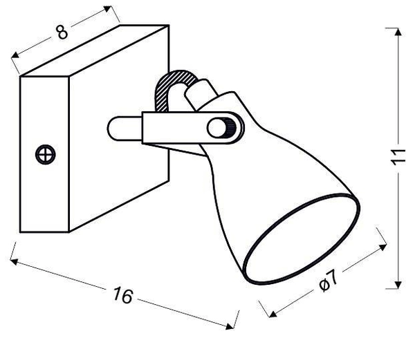 Industrialny kinkiet ścienny 91-64394 Candellux metalowy klosz szary