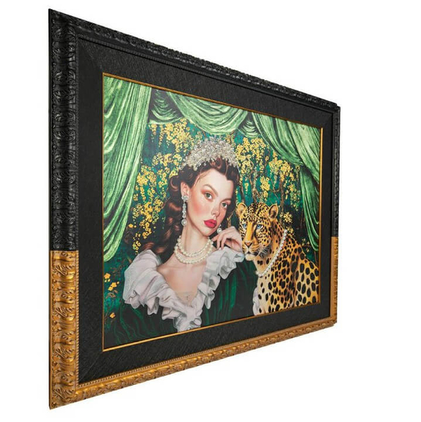 Obraz z perłami PEARLS LEOPARD KH1501100250 King Home lampart wielokolorowy