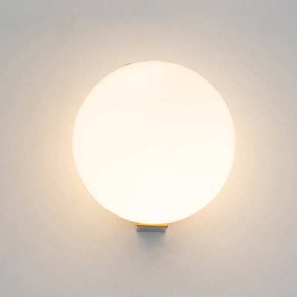 Kulista lampa ścienna Boll MSE010400223 biała złota
