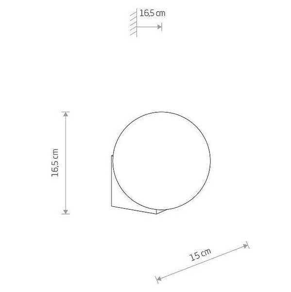 Kinkiet Aloe 10525 Nowodvorski IP44 kula bańka metal szkło biały mosiądz
