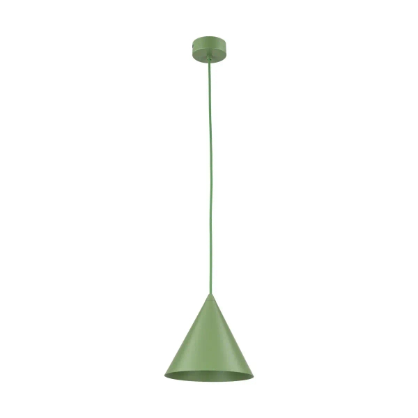 Wisząca lampa stożkowa CONO 10885 do salonu zielony